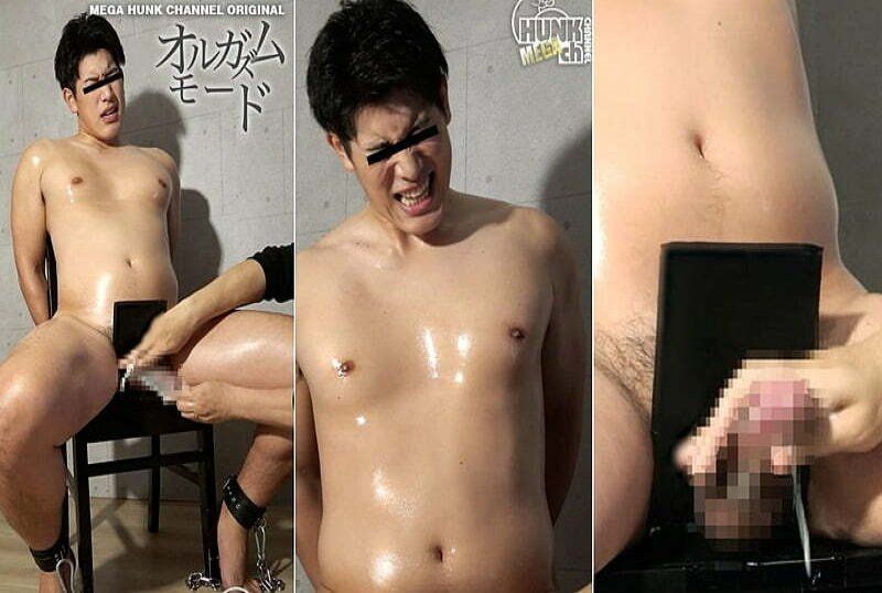 ゴツい太股のガッチリ筋肉で優しい笑顔のアメフト男前・稔(みのる)くん23歳が男の手コキ責めに快感寸止めを味わう!!亀頭を責められると雄声上げて悶絶絶頂!!【男責めver.】