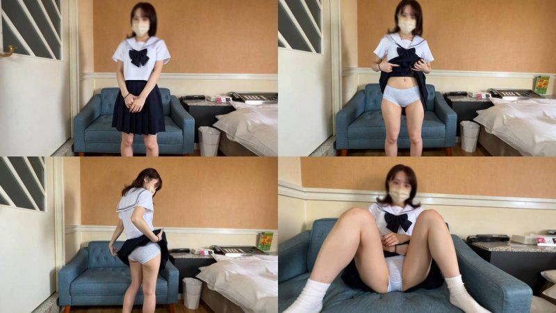 【再編輯】對條紋內褲超興奮！和森林之都的小OL進行制服情色自拍